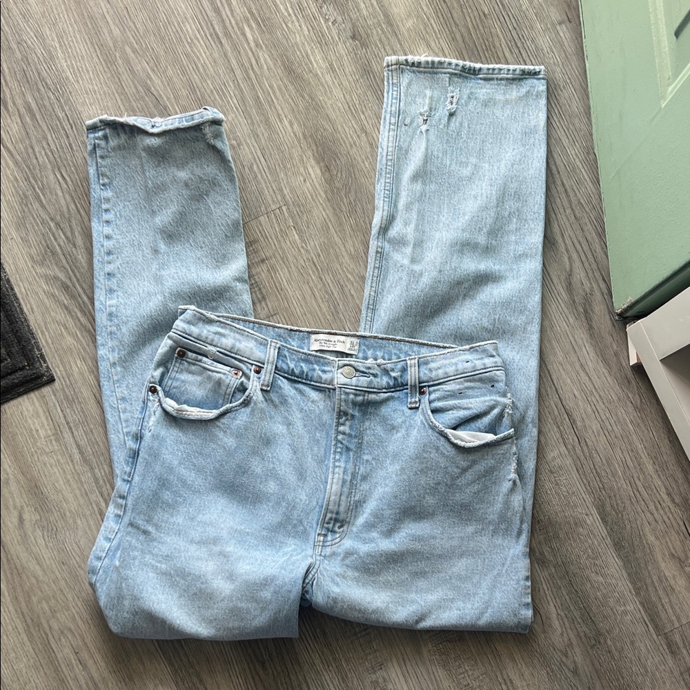 Abercrombie & Fitch Light Blue Straight Leg Pants